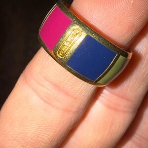 Vintage Coach ring multicolored
